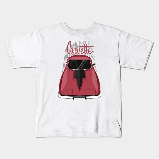 Corvette C2 - Maroon Kids T-Shirt by V8social